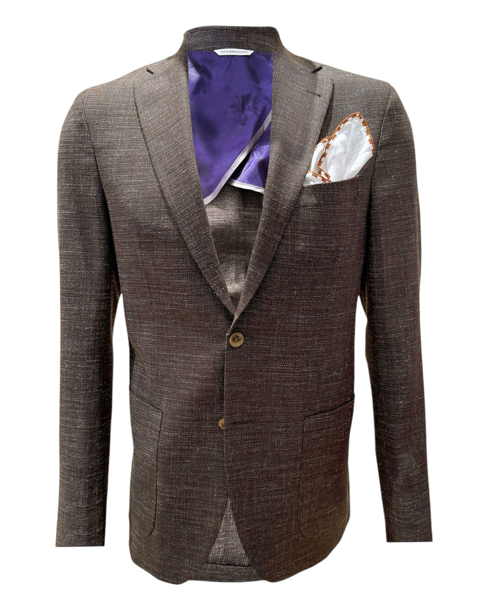 Chocolate Brown Wool & Linen Blazer JACKETS40S
