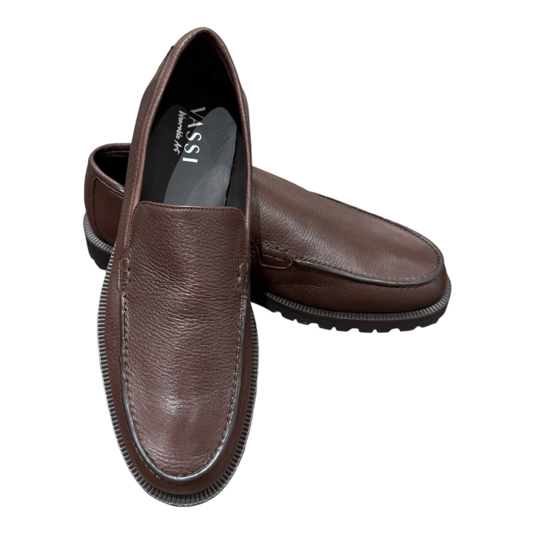Deerskin Loafer with Vibram Rubber Outsole - Brown Shoes40