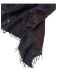 DEGRADÈ SCARF IN PURE CASHMERE - Blue/Brown SCARVES