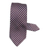 Dot Seven Fold Silk Tie - Burgundy / Blue TIES