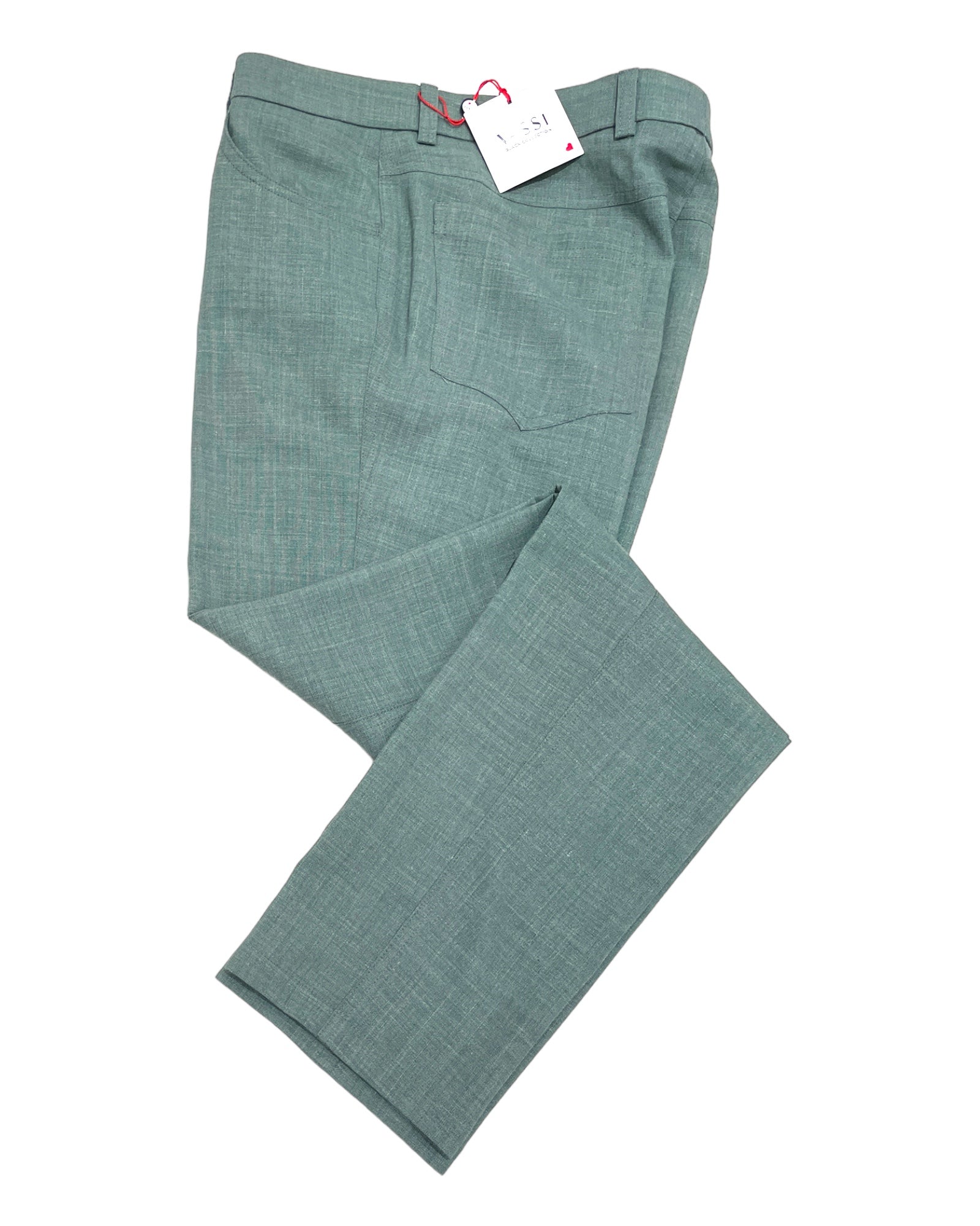 Easy Care Linen 5-Pocket Pants in Green CASUAL PANTS32