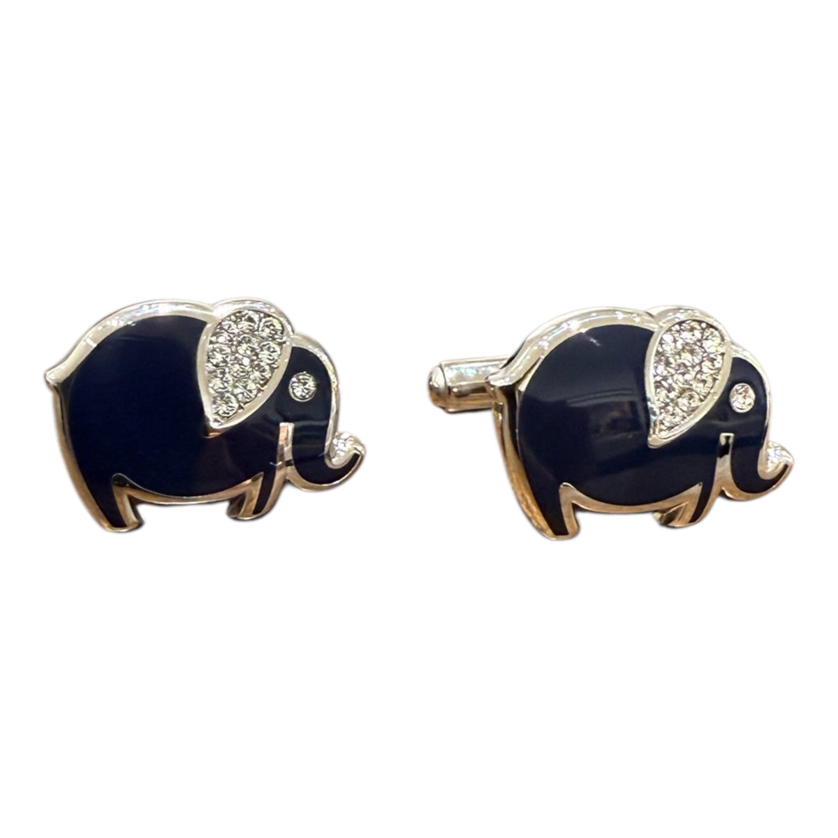 Elephant Cufflinks with Swarovski Crystals Cufflinks