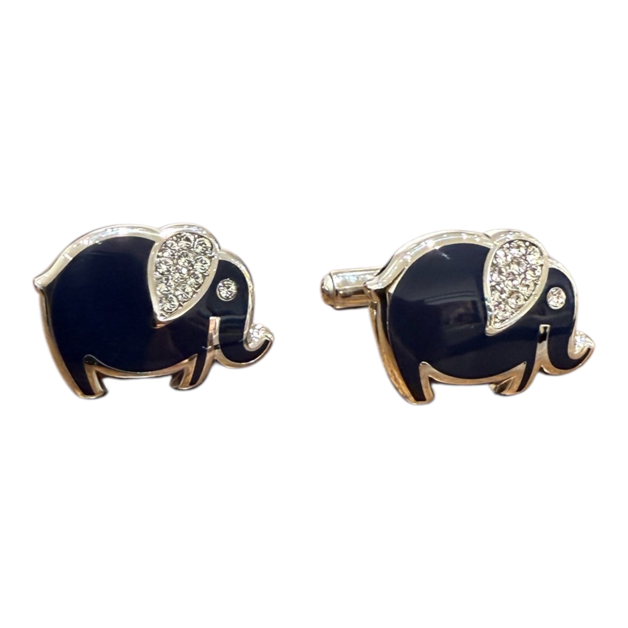Elephant Cufflinks with Swarovski Crystals Cufflinks