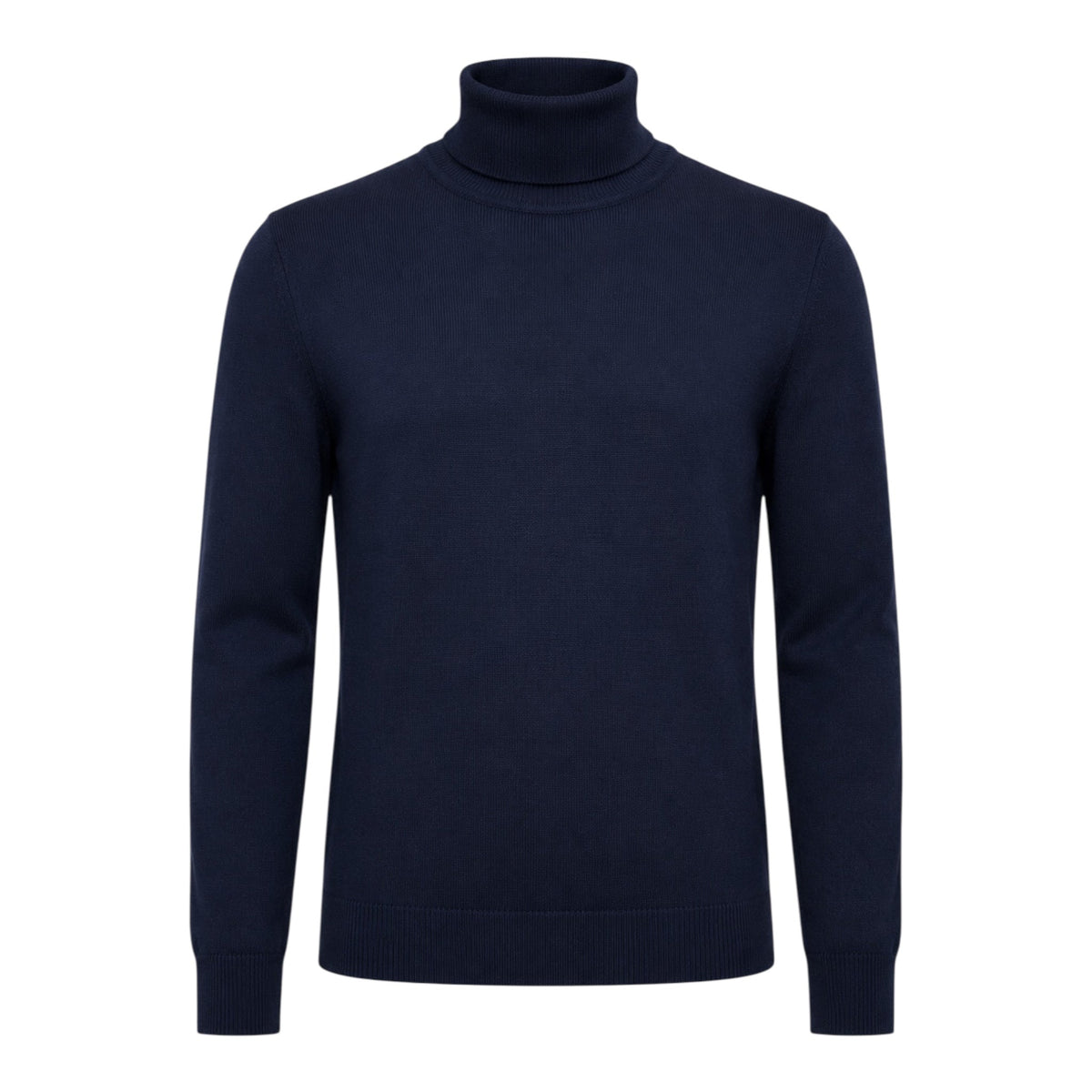 Extra-Fine Merino Wool Turtleneck - Navy SWEATERSM