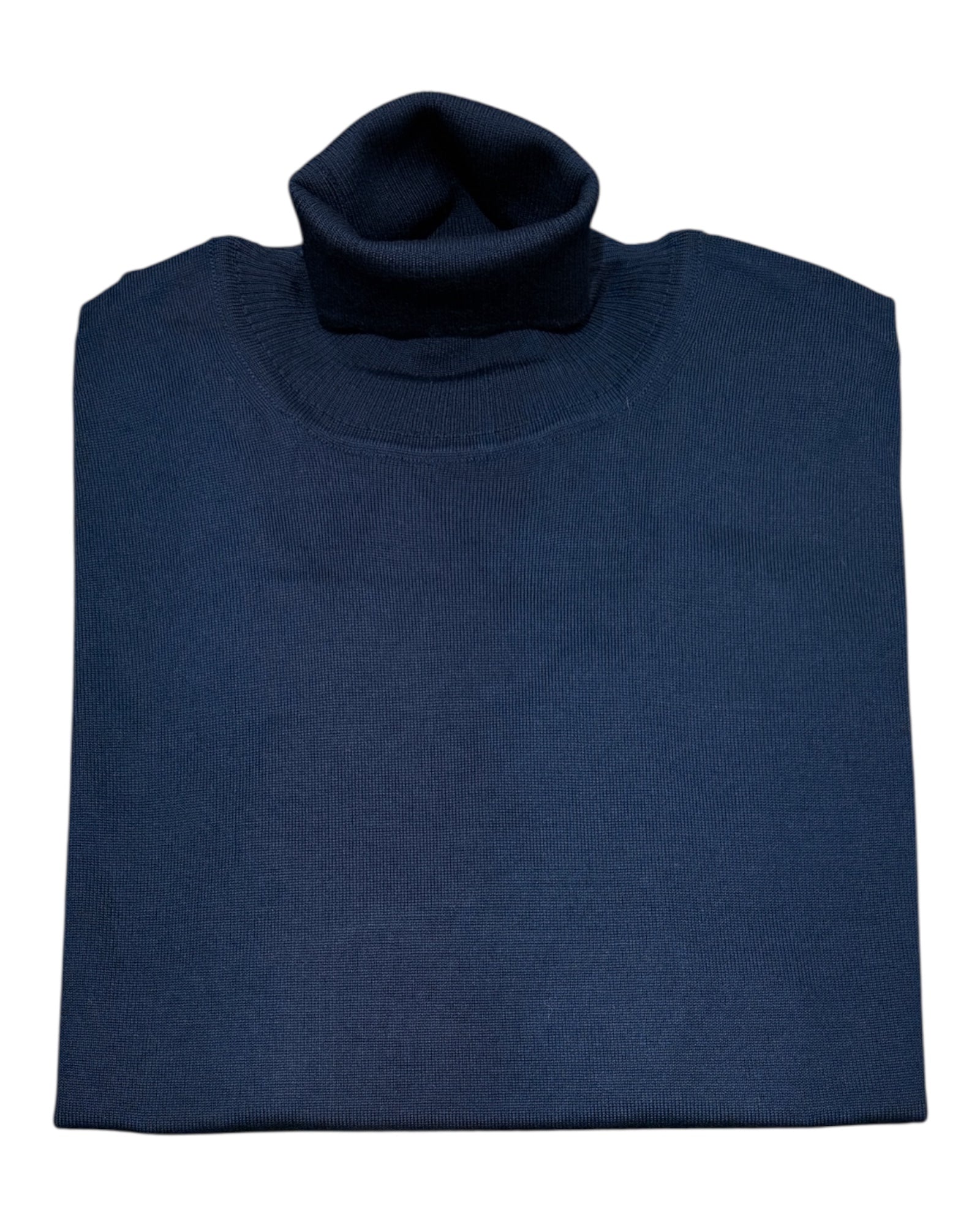 Extra - Fine Merino Wool Turtleneck - Navy SWEATERSM