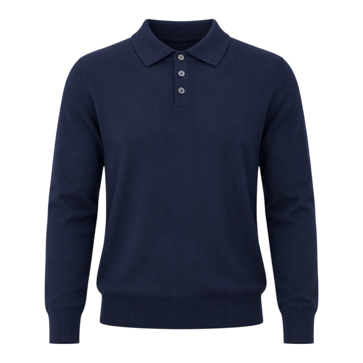 Extrafine Merino Wool Polo - Blue SWEATERSM