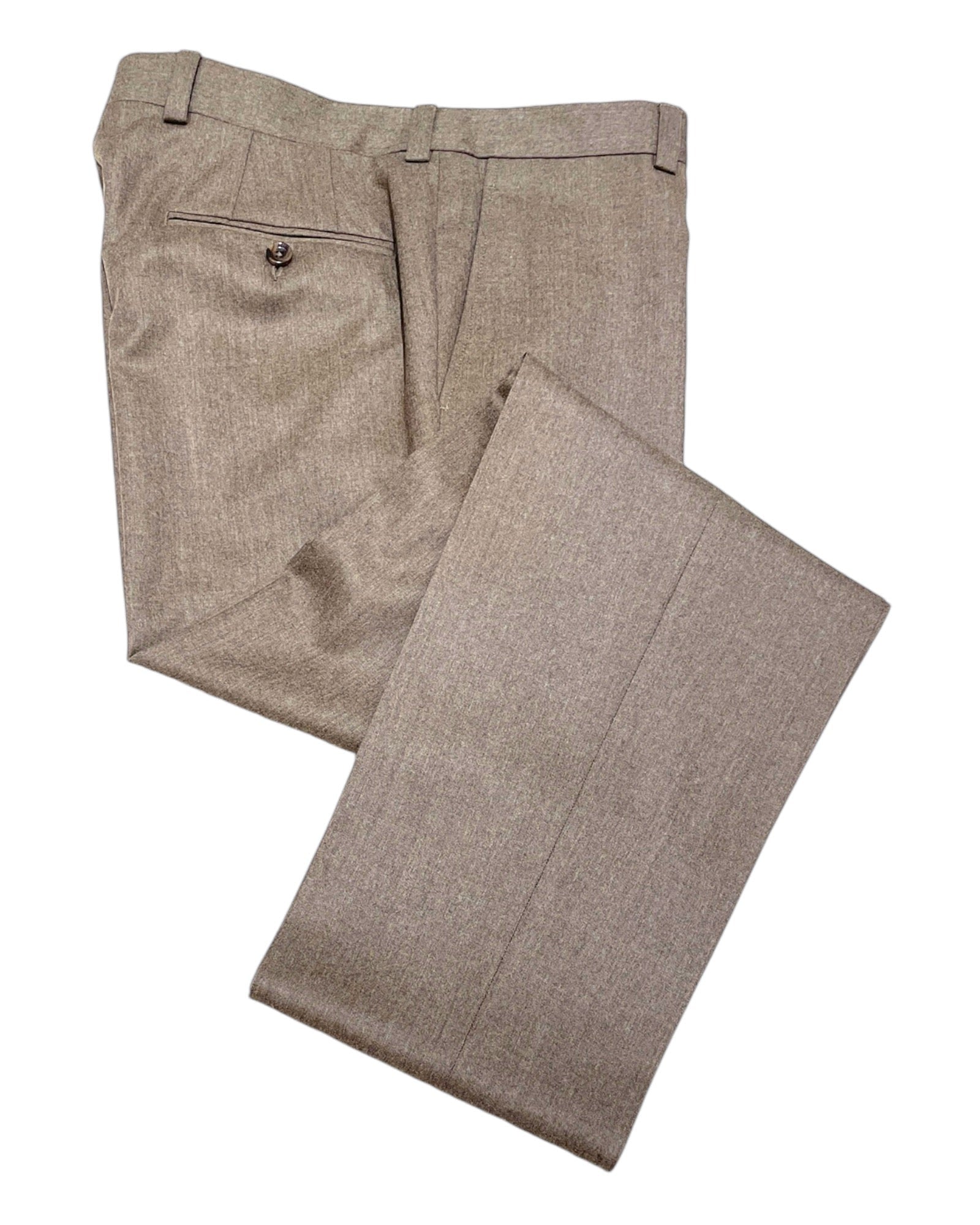 Feather Flannel Wool Dress Pants - Taupe DRESS PANTS32