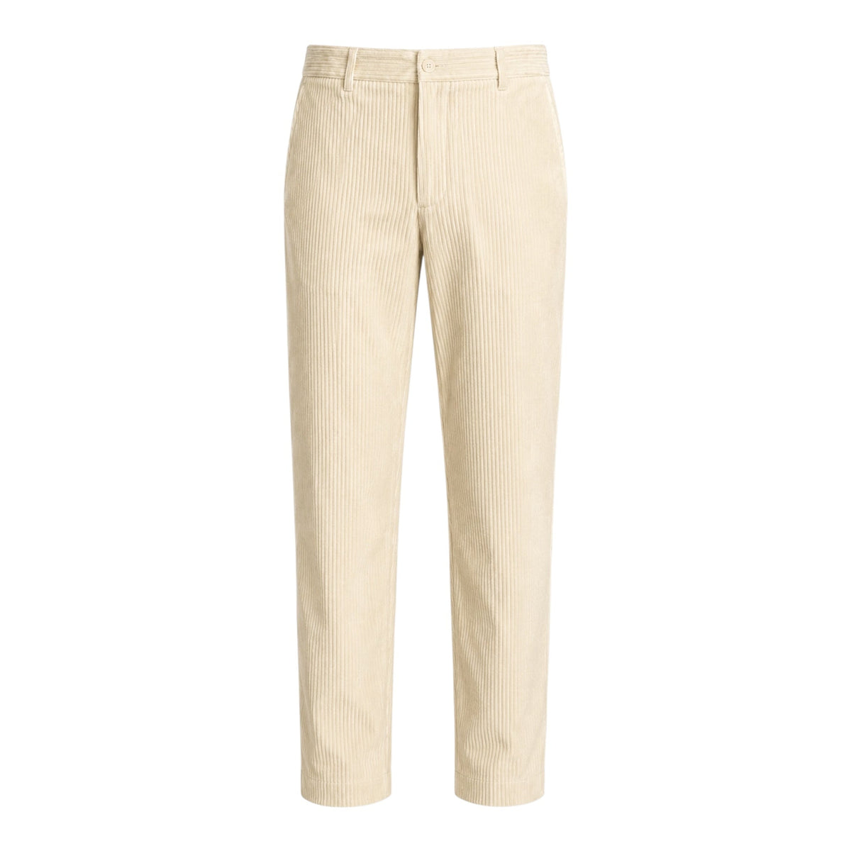 Garment-dyed leisure fit trouser in cotton corduroy - Eggshell CASUAL PANTS50 EU
