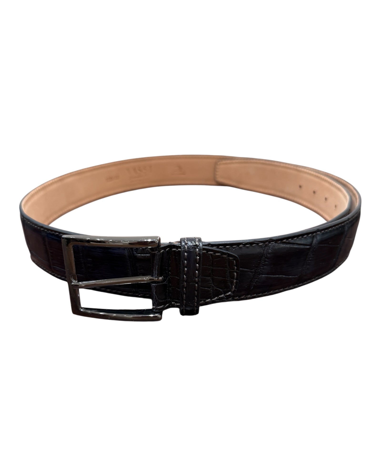 Genuine Alligator Belt - Black BELTS46