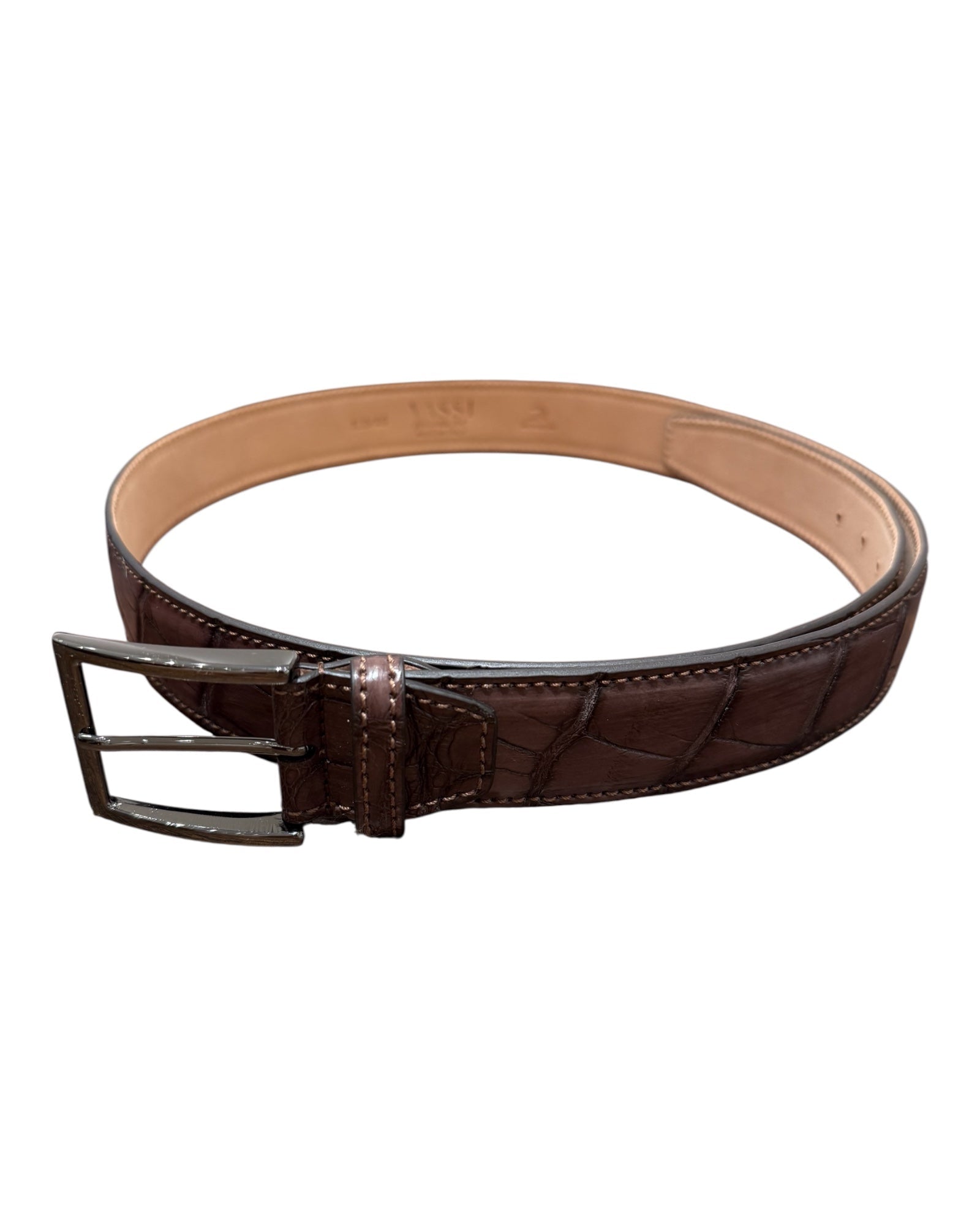 Genuine Alligator Belt - Brown BELTS46