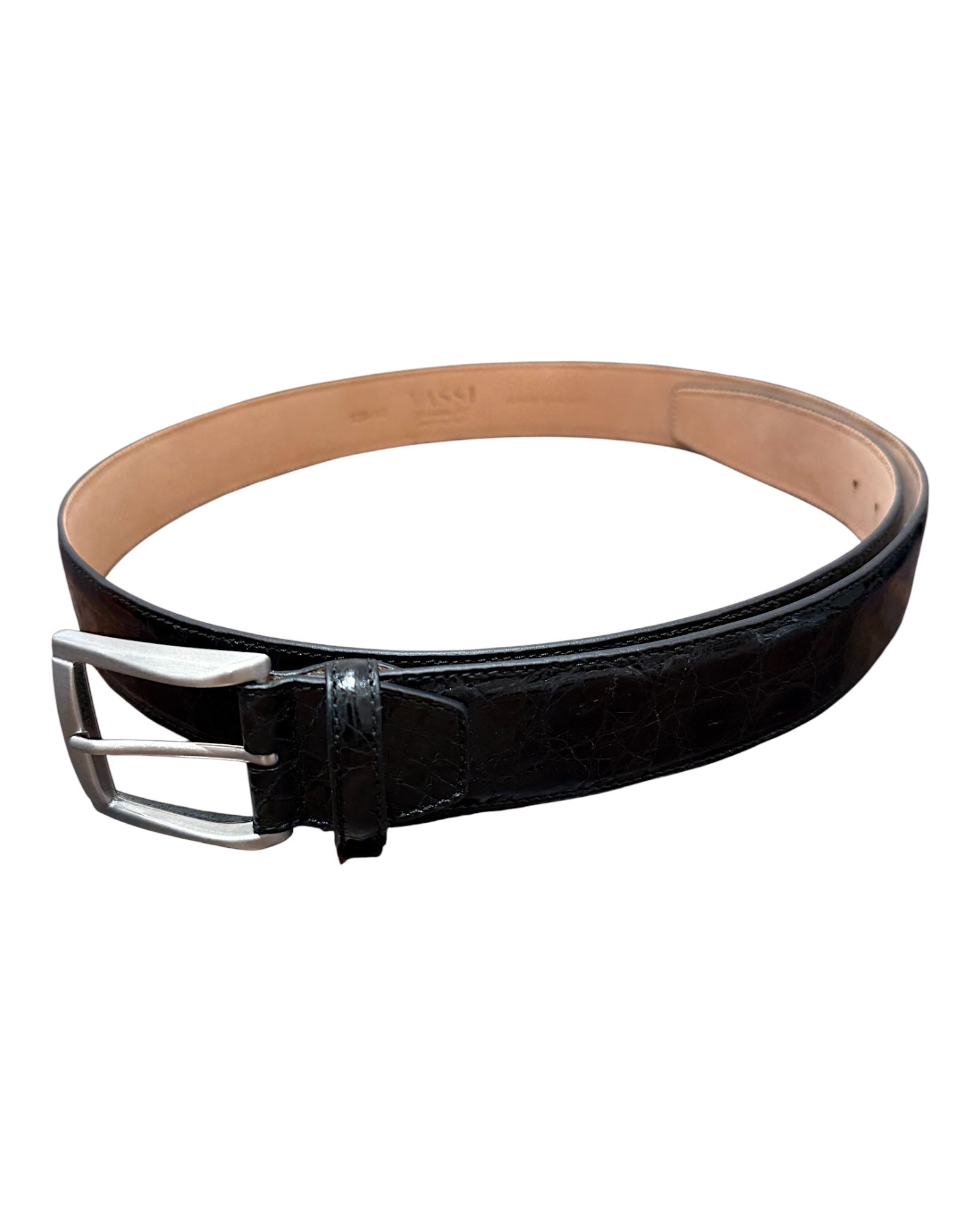 Genuine Crocodile Belt - Black BELTS46