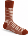 Geometric Vintage Merino Wool Socks SocksRust