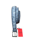Hand Painted Alligator Belt - Blue BELTS44