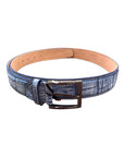 Hand Painted Alligator Belt - Blue BELTS44