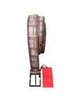 Hand Painted Alligator Belt - Brown BELTS44