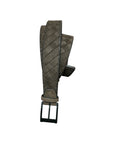 Hand-woven full-grain leather belt, lined with premium calfskin- Brown BELTS46