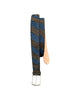 Hand-woven leather belt, with diagnoal pattern- Blue & Brown BELTS44