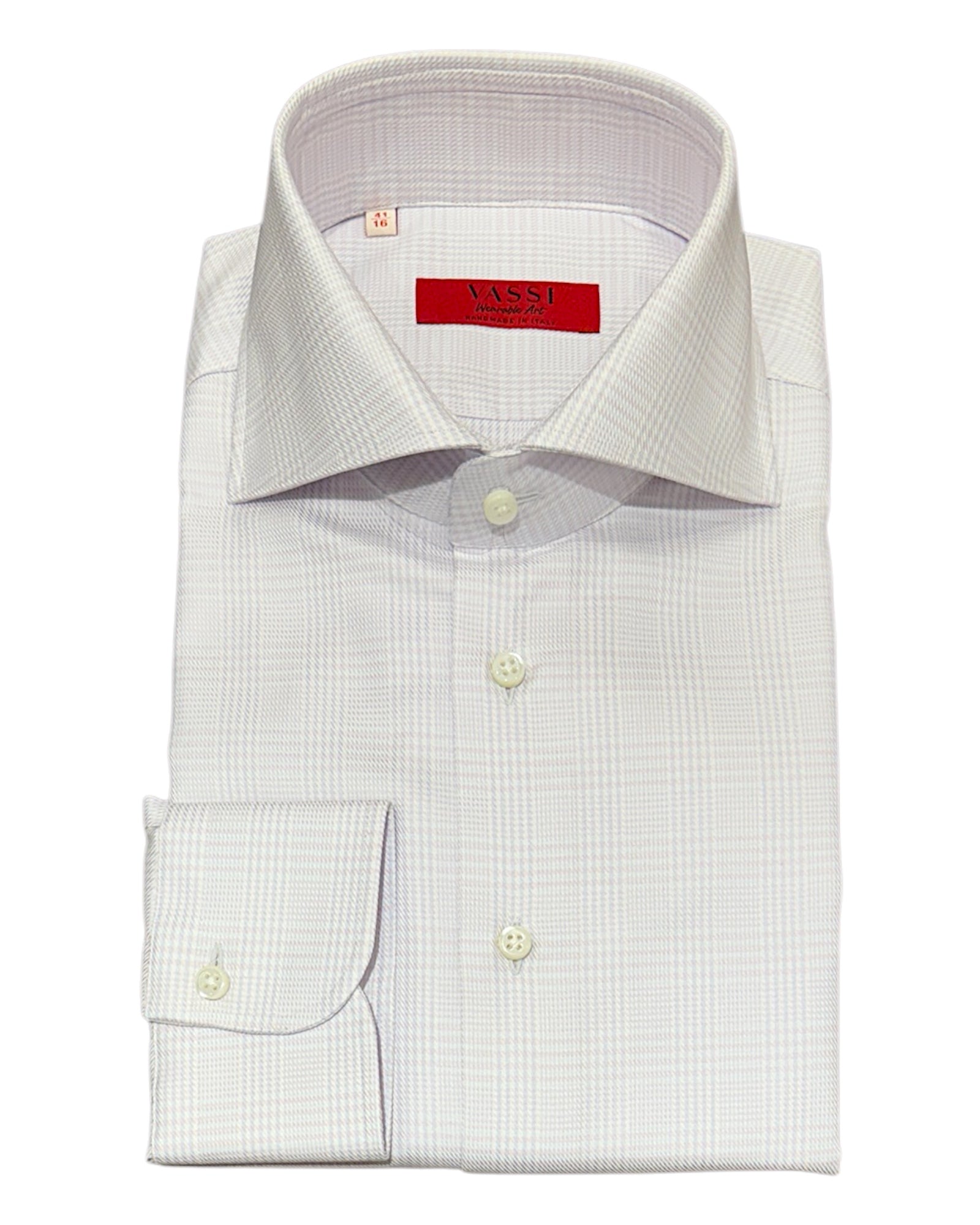 Handmade Light Blue & Pink Checked Cotton Dress Shirt DRESS SHIRTS41 EU