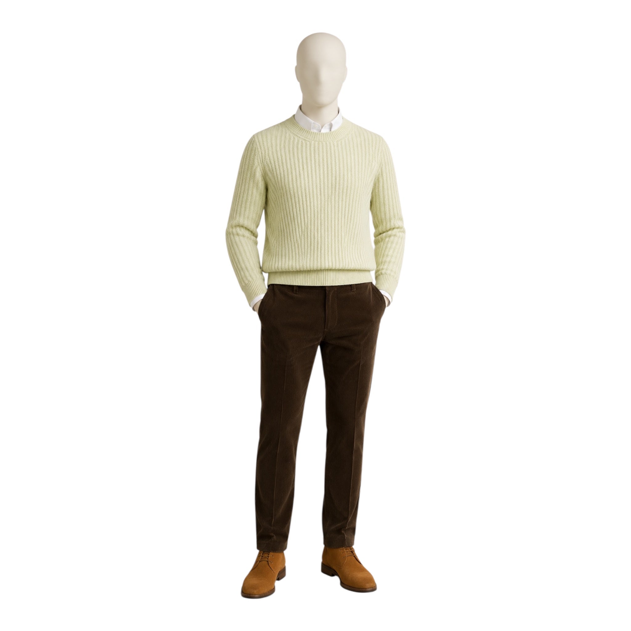 Knitted Cashmere Sweater - Pistachio SWEATERS50 EU