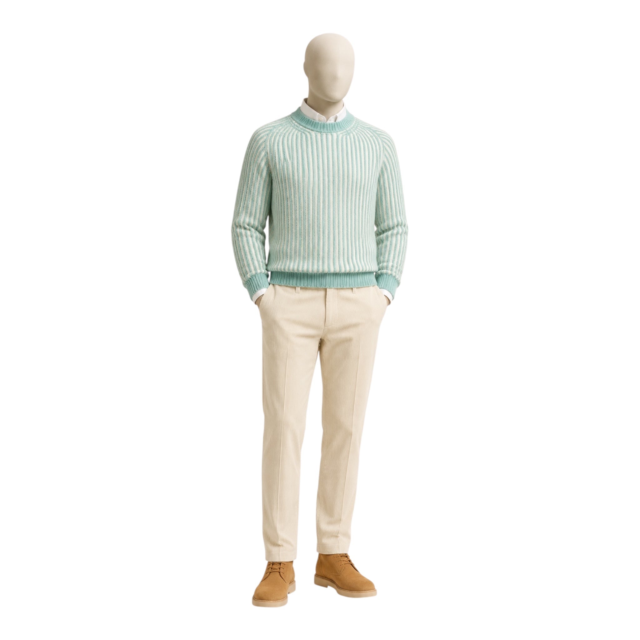 Knitted Cashmere Sweater - Sea-foam Green SWEATERS54 EU