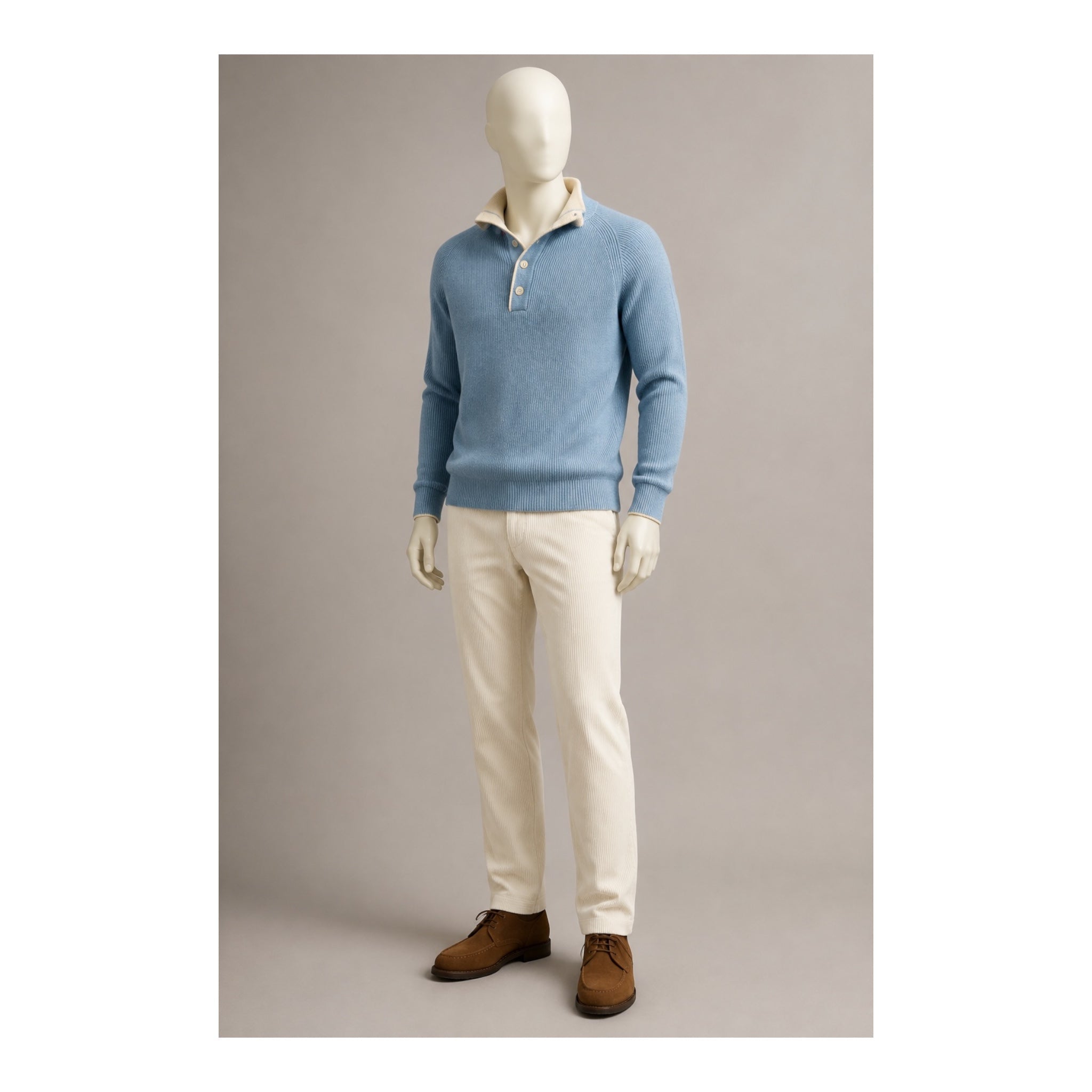 Lividl Cashmere Quarter Button up Sweater SWEATERS50 EU