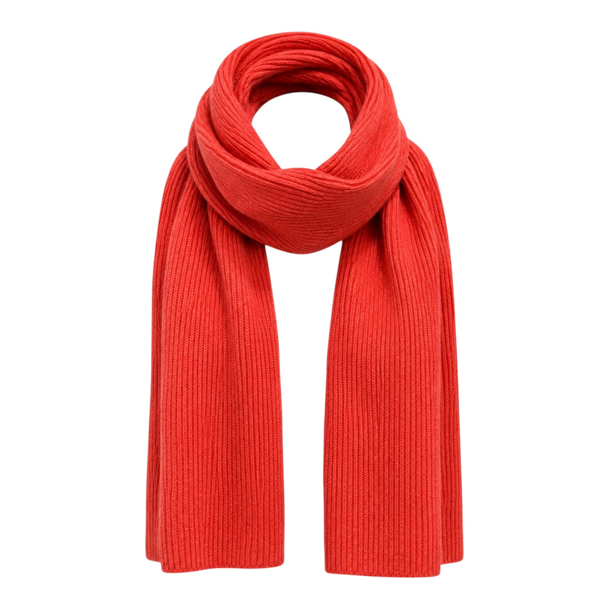Luxurious Ribbed Cashmere Scarf -Australian Coral SCARVES