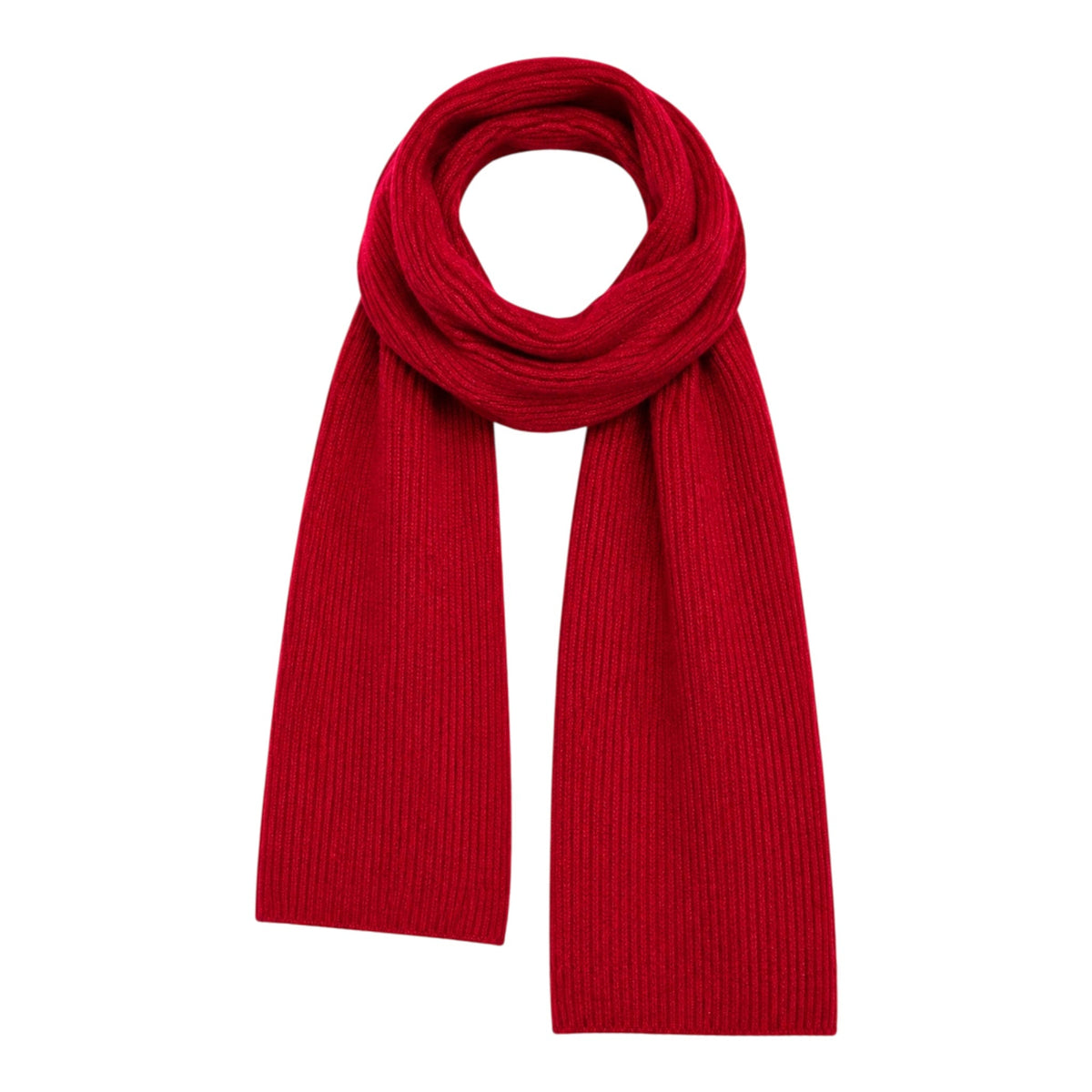 Luxurious Ribbed Cashmere Scarf -Cardinal SCARVES