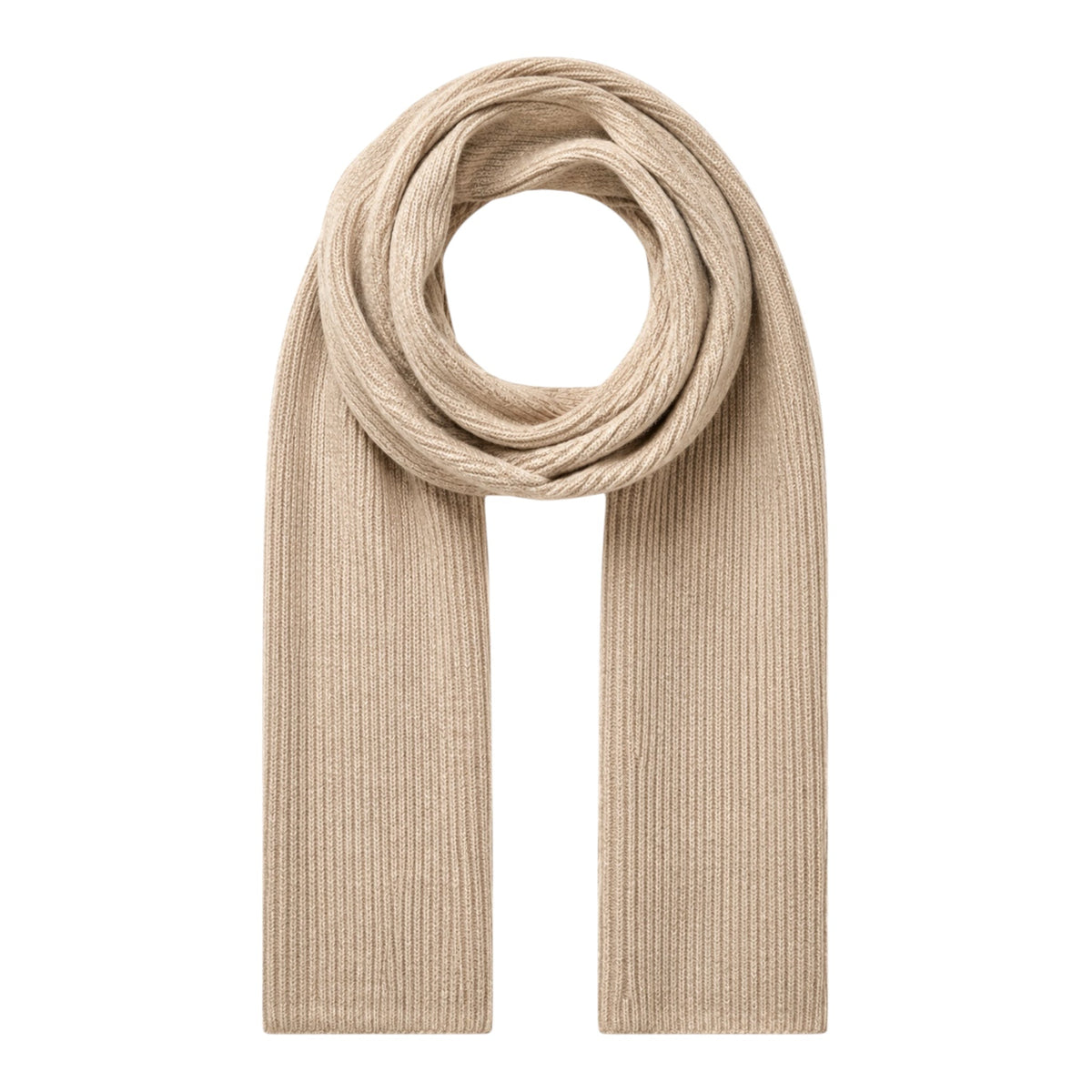 Luxurious Ribbed Cashmere Scarf -Dark Medium Dyed SCARVES