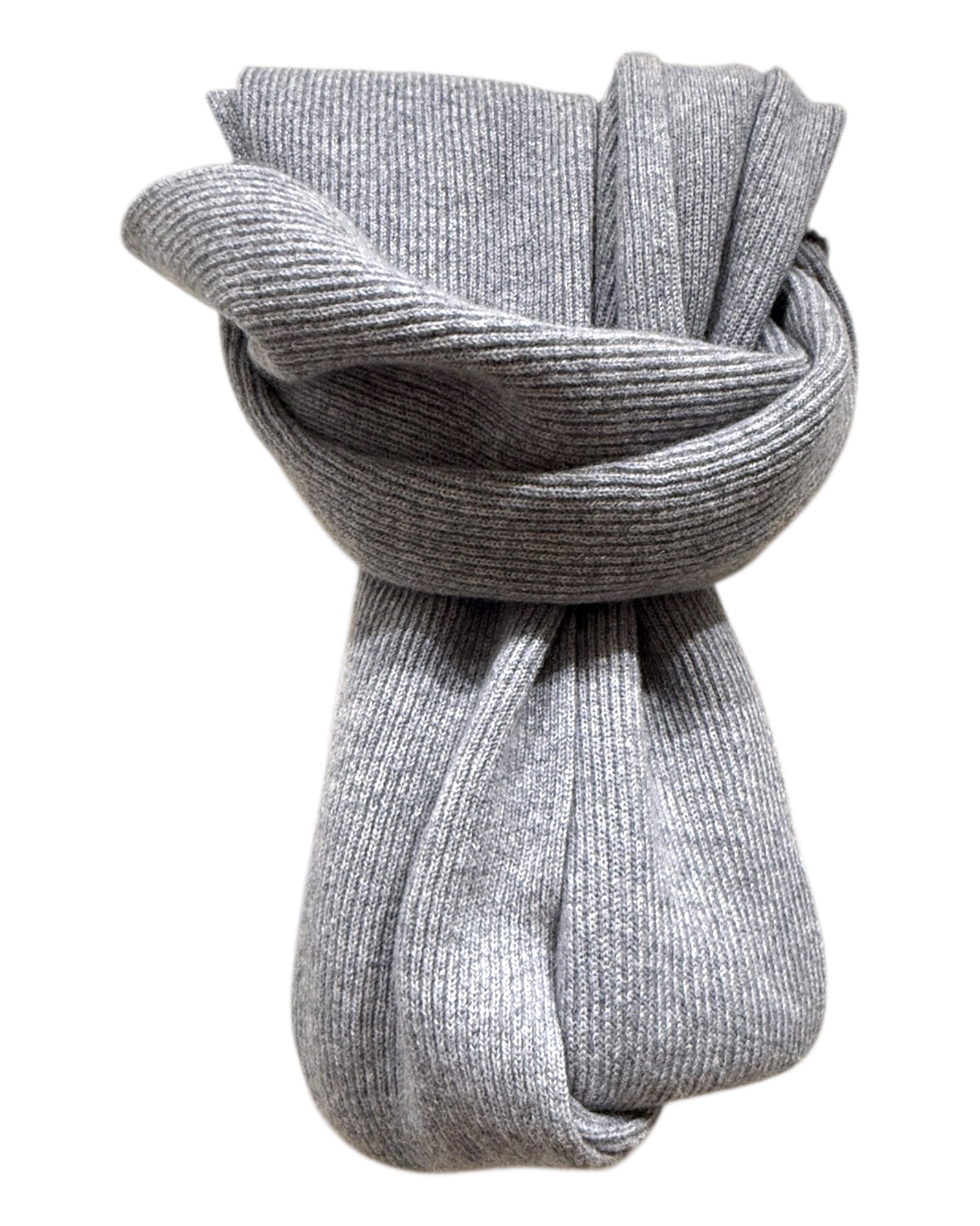 Luxurious Ribbed Cashmere Scarf - Felt Grey SCARVES