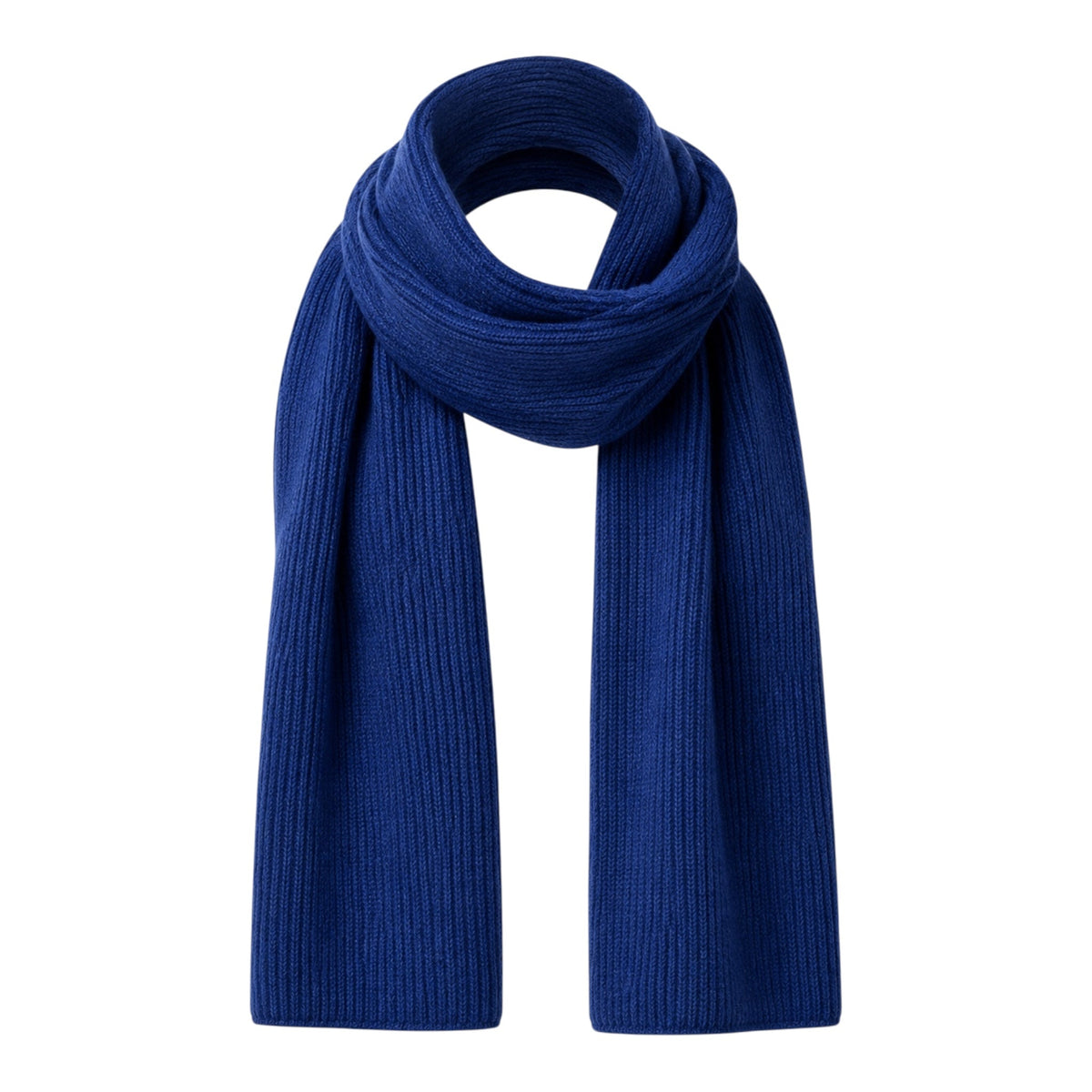 Luxurious Ribbed Cashmere Scarf - Imperial Blue SCARVES