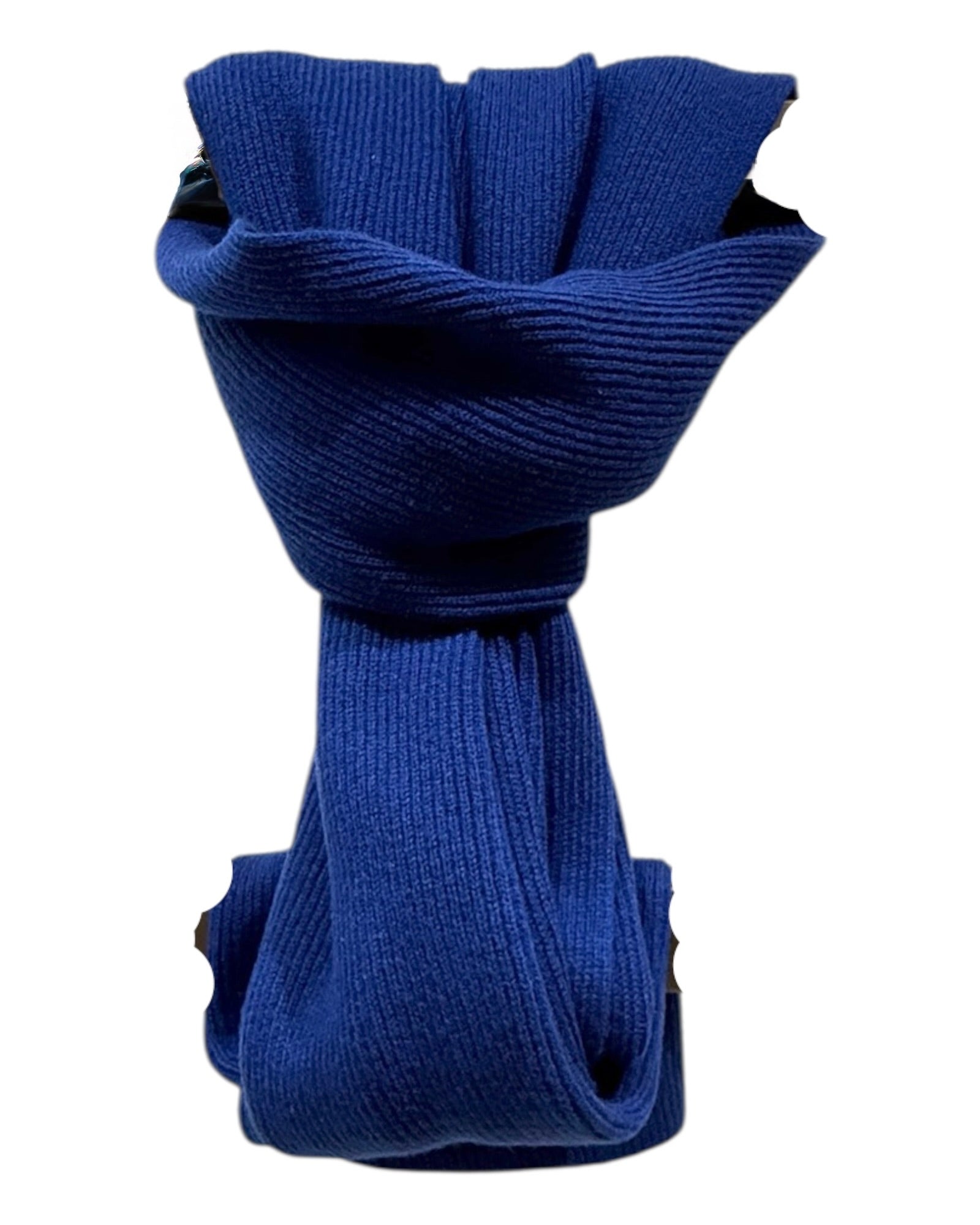 Luxurious Ribbed Cashmere Scarf - Imperial Blue SCARVES