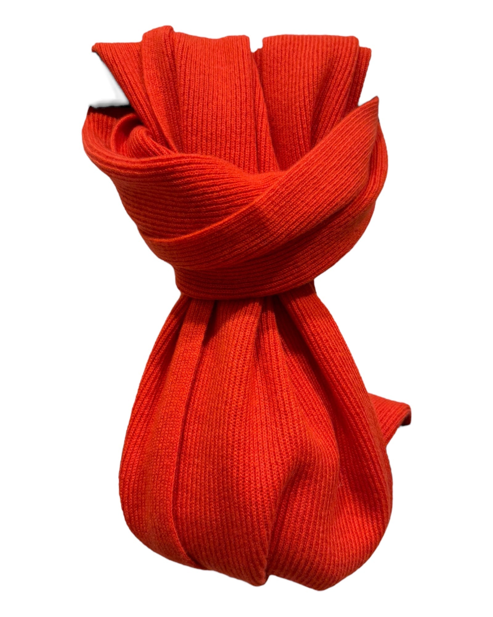 Luxurious Ribbed Cashmere Scarf - Lipstick SCARVES