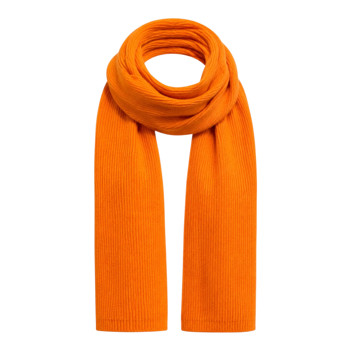 Luxurious Ribbed Cashmere Scarf -Orange SCARVES