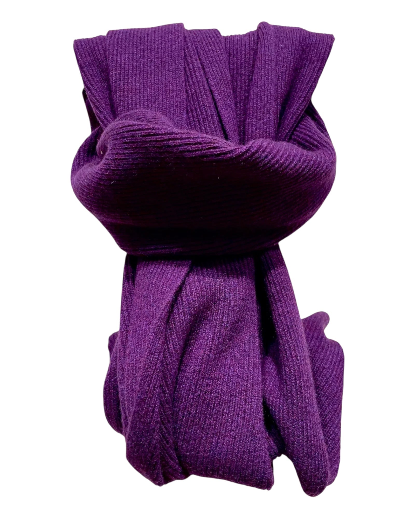 Luxurious Ribbed Cashmere Scarf - Purple SCARVES