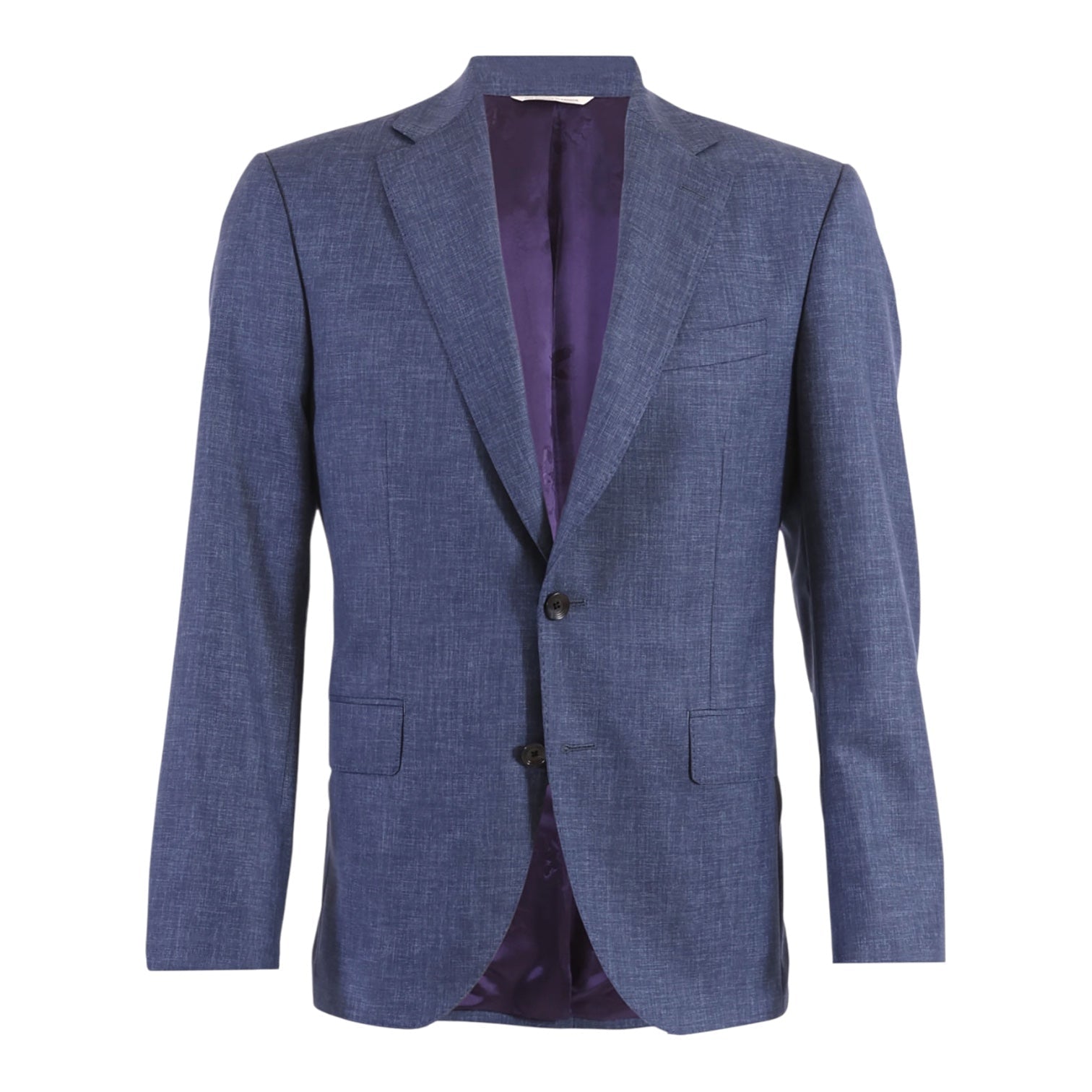 Medium Blue Splash Yarn Blue Super 150'S SUITS40S