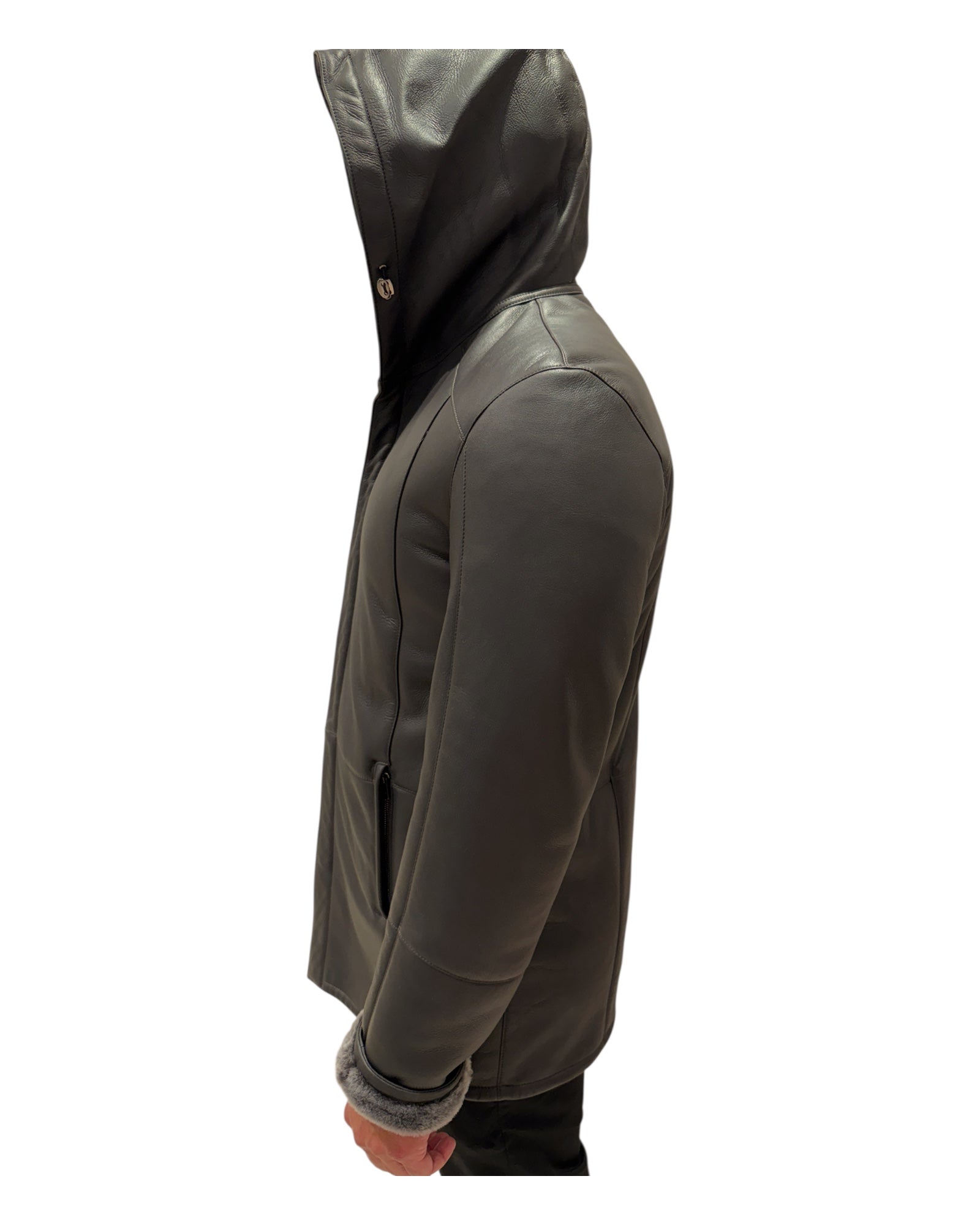 Merino Shearling Jacket with Hood - Moka OUTERWEAR50 EU