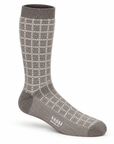 Merino Wool Grid-Patterned Socks SocksBrown/Sand