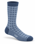 Merino Wool Grid-Patterned Socks SocksBlue/Grey