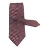 Micro - Neat Seven Fold Silk Tie - Burgundy TIES