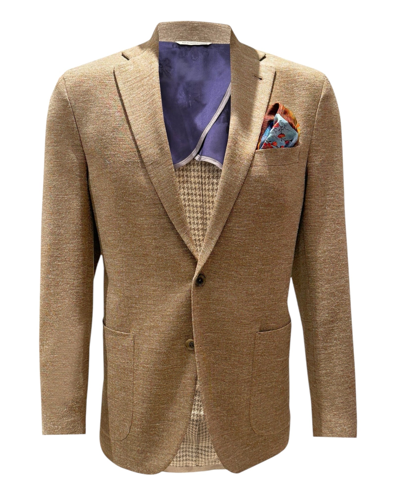 Mustard Double Face Jersey Blazer - Loro Piana Summertime JACKETS40S