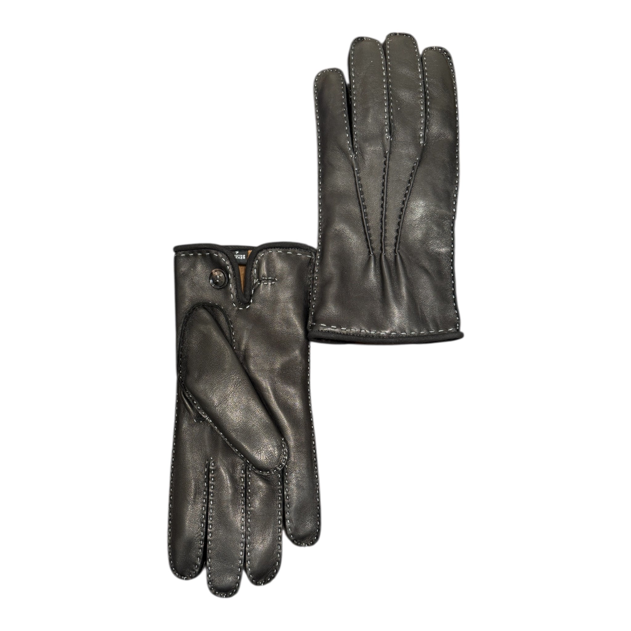 Nappa Leather Gloves with Mink Lining - Black Glove8 1/2