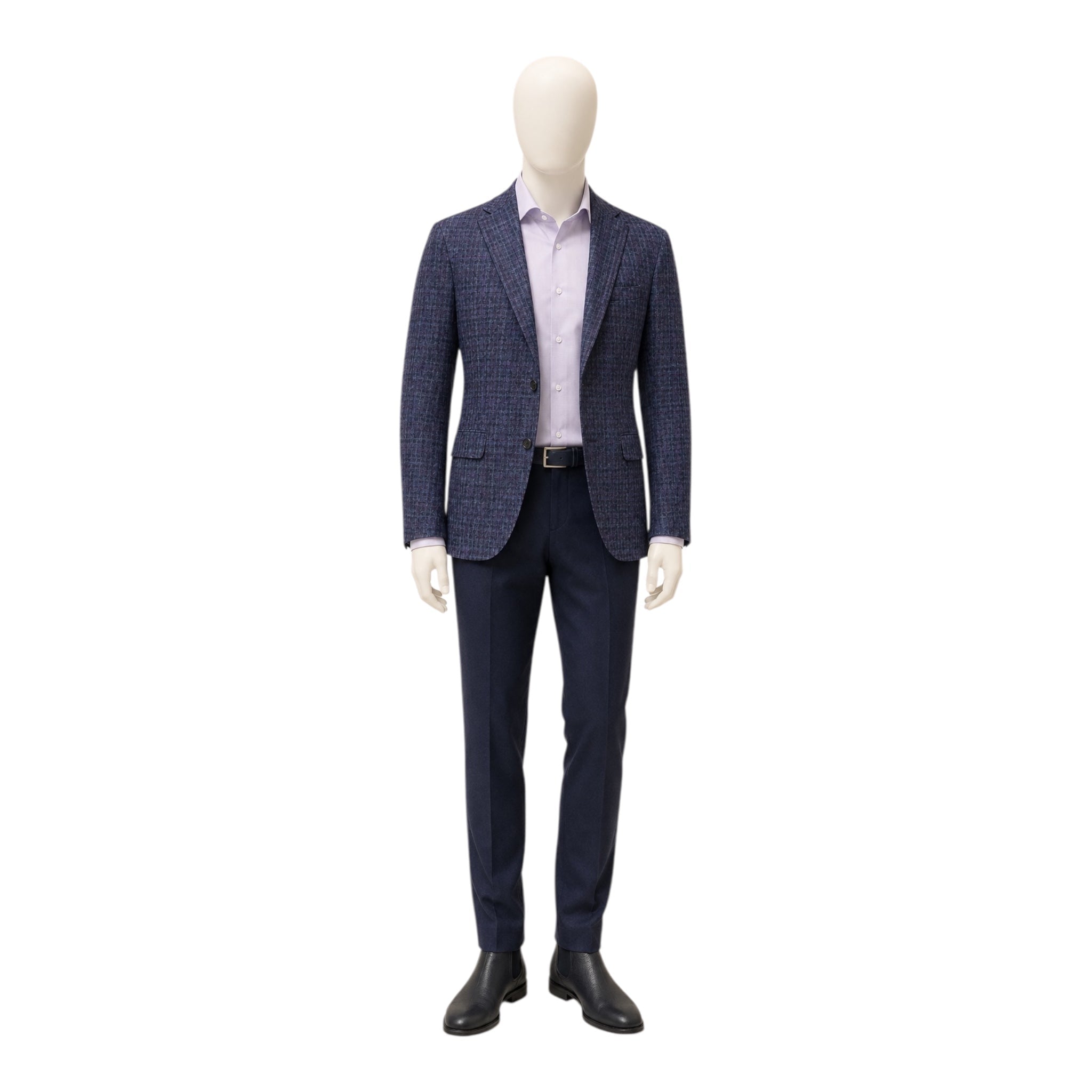 Navy Blue/ Purple Check Sport Jacket JACKETS36S