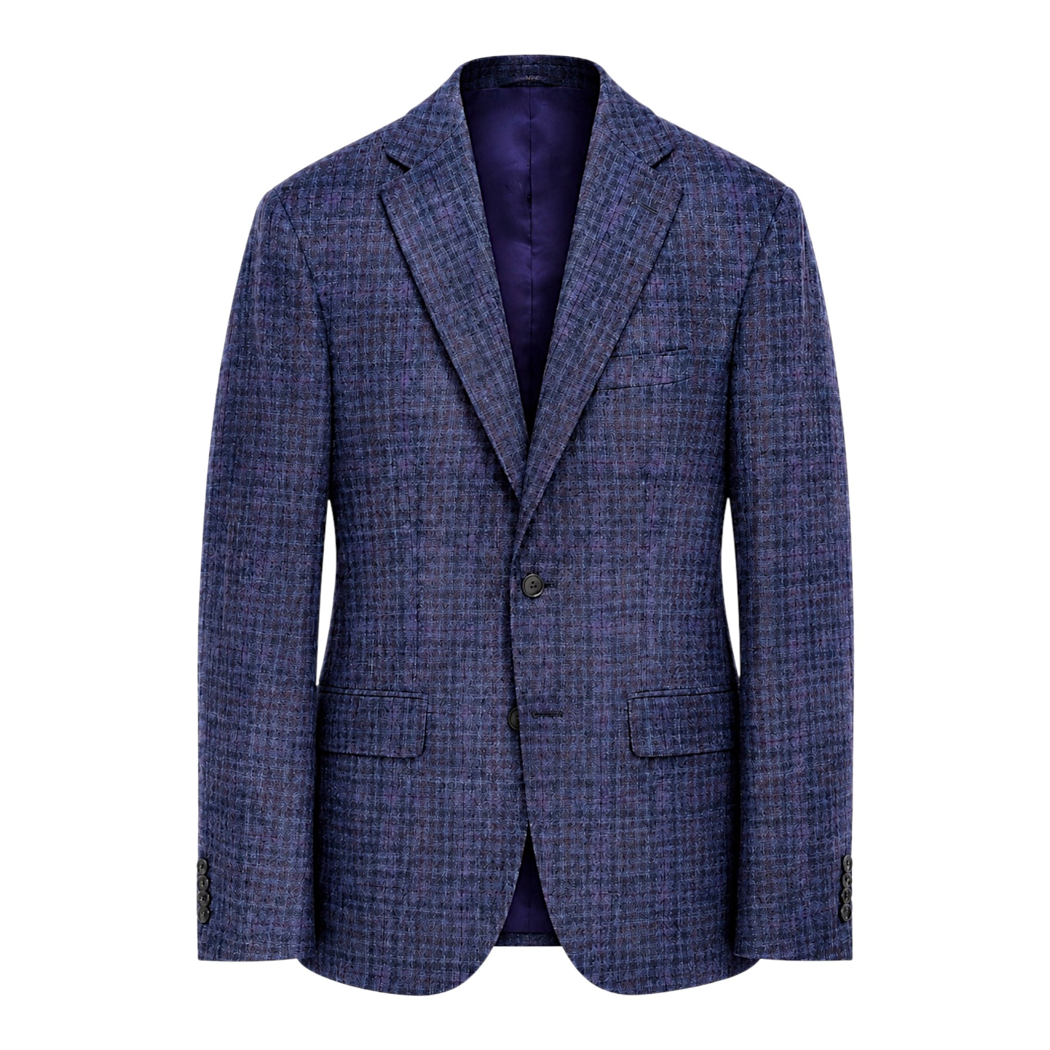 Navy Blue/ Purple Check Sport Jacket JACKETS36S