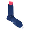 Navy Cotton Dress Socks with Diamond Pattern SocksOSFM