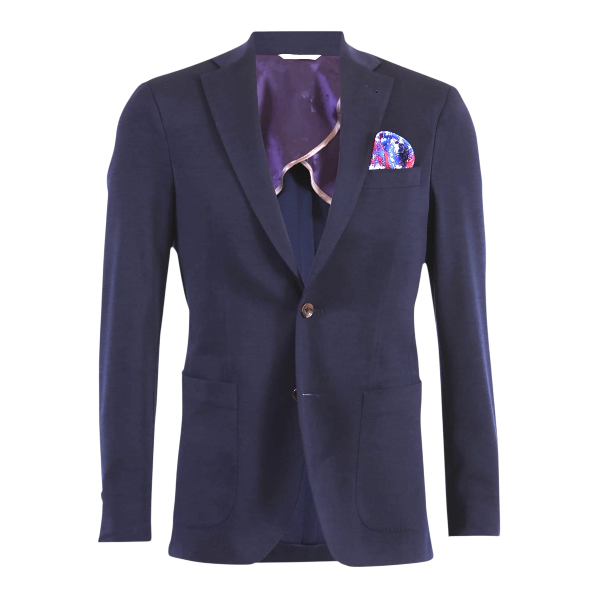 Navy Jersey Blazer - Loro Piana Capolavoro JACKETS36S