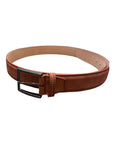 Nubuck Calf Leather Belt with Vienna Embossing - Brick BELTS44
