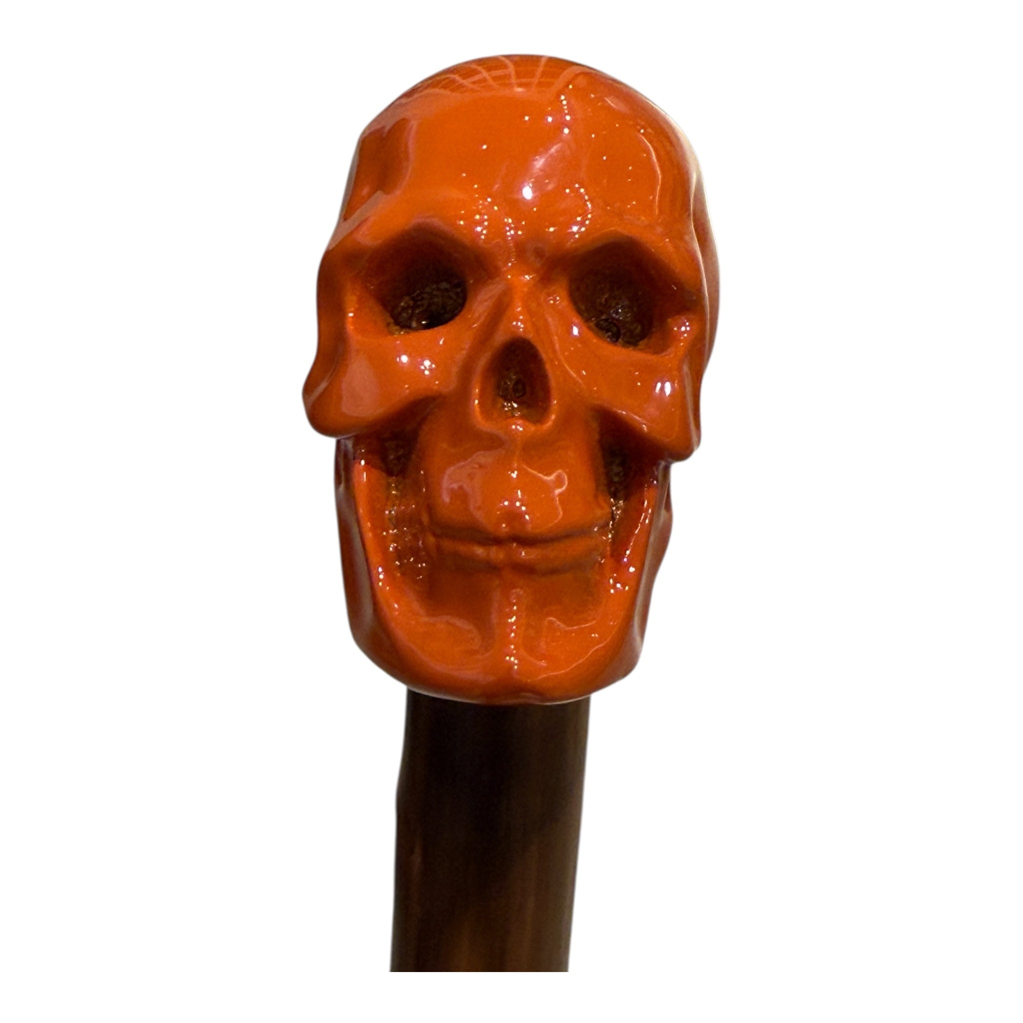 Orange Skull Long Shoehorn - Chestnut/Gold Spoon SHOEHORN