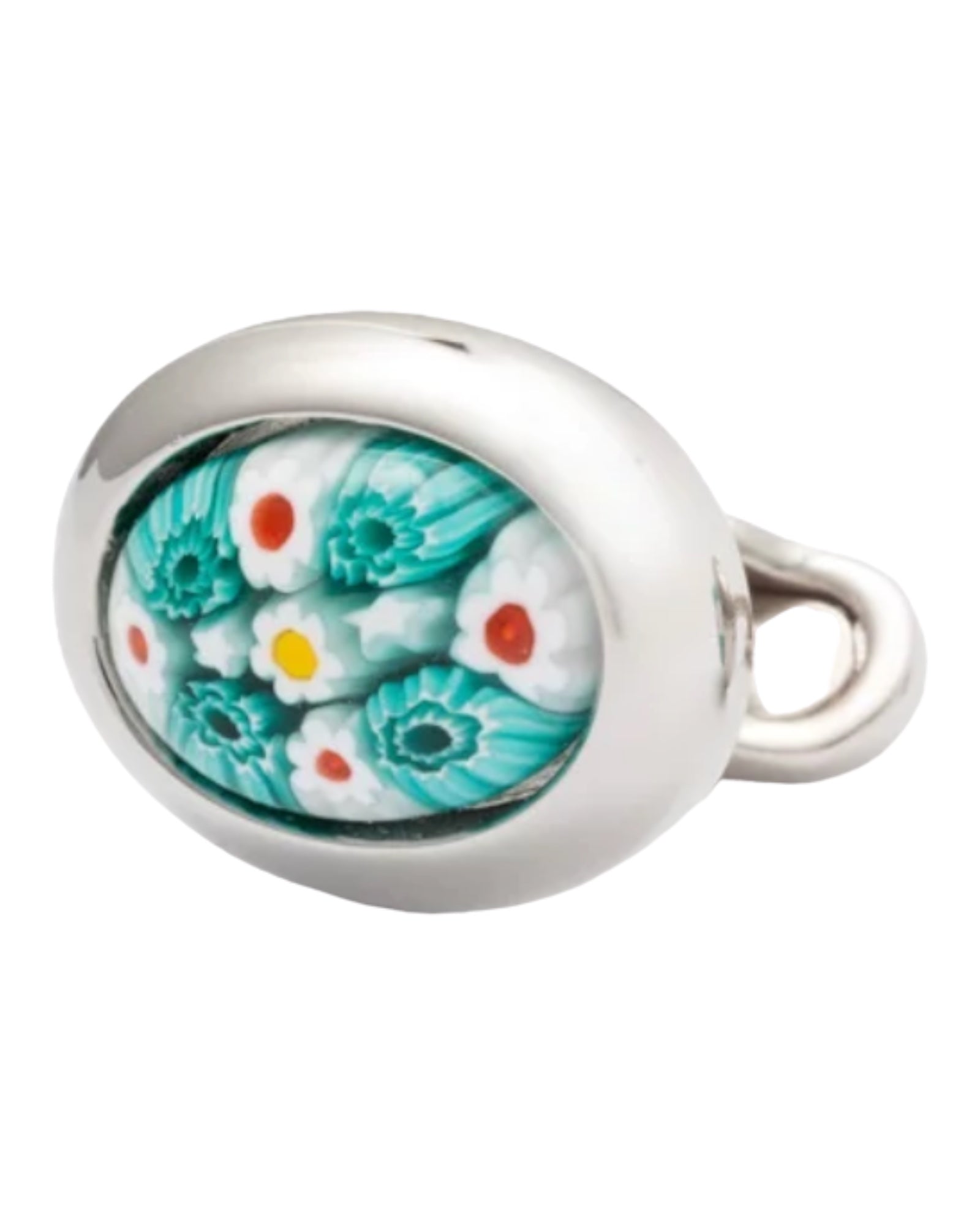 Oval Murano Glass Cufflinks - Green Cufflinks