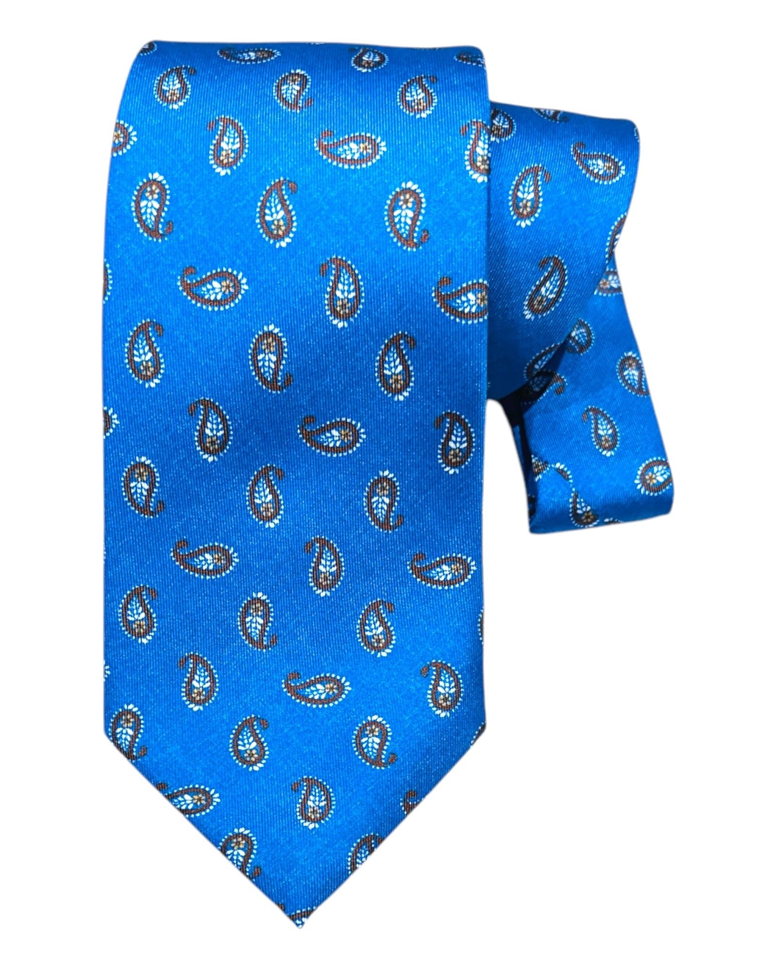 Paisley Seven - Fold Silk Tie - Indigo TIES