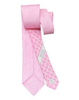 Pink Silk Tie with White Ribbon TIES & BOWTIES